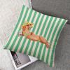 Vacation Dachshund Print square Jacquard Pillow Cover for Sofa Office Waist Cushion Cover Home Decorative Pillowcase