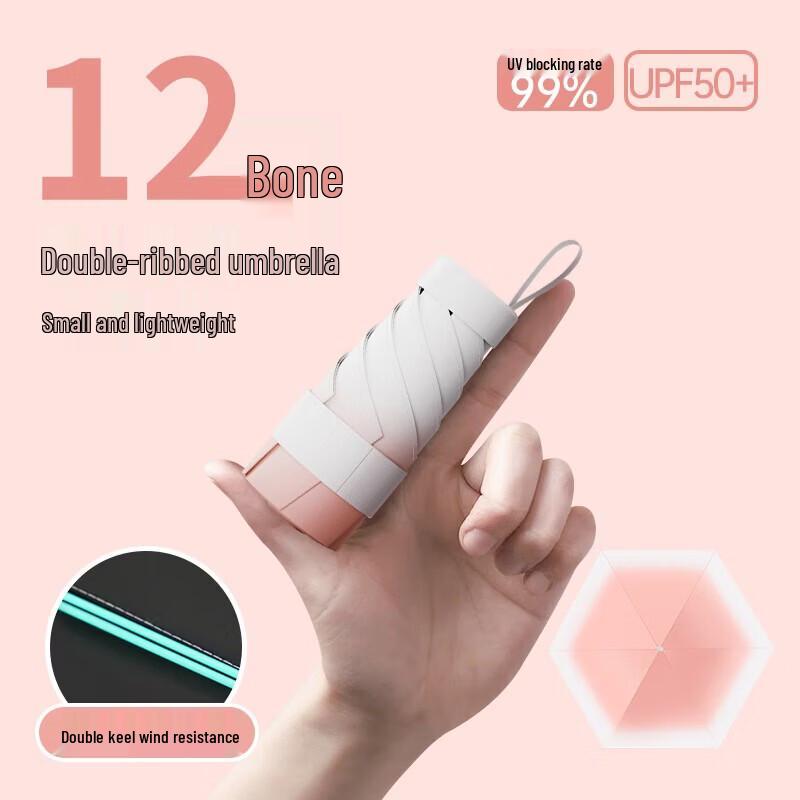 Red Leaf Five-Fold Gradient UV Umbrella