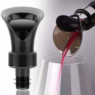 2 în 1 dop pentru vin roșu, șampanie, sigilat, dop pentru capac de sticlă, rezistent la scurgeri, păstrează proaspăt pâlnie, toarnă deschizător de vin