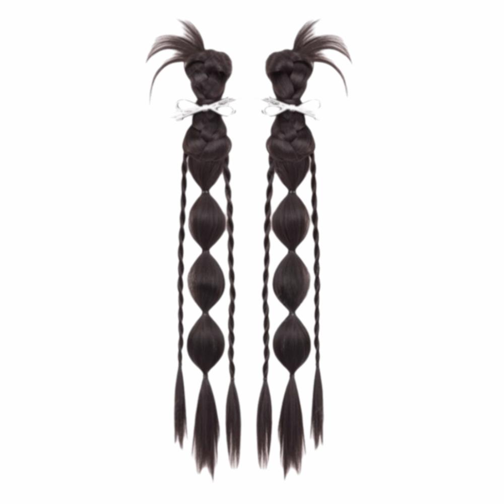 

2 шт. Заколка для волос Пучок Парик Плетение Косы Наращивание волос Женщины/Девушки коричневый/чёрный