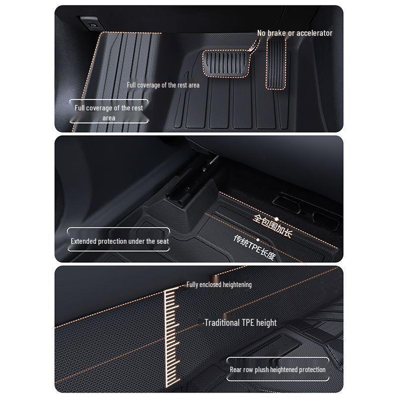 Nissan Sylphy TPE Floor Mats: 14th-15th Gen, Full Coverage Foot Mats