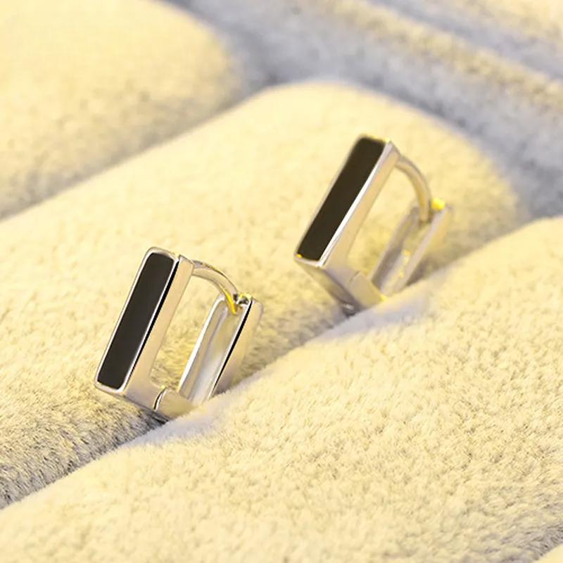 PONYKISS Sterling Silber Quadratische Hohl-Creolen für Damen Jubiläum Feine Minimalistische Klassische Accessoires