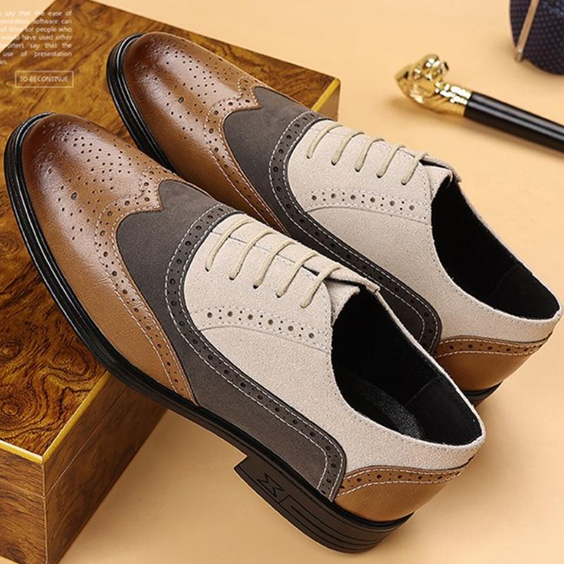 Fashion Luxury Men Dress Shoes Retro Brogue Shoes for Men Comfortable Business Casual Footwear High Quality Men Party Wedding Shoes 2025