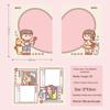 Cartoon Cute Girl Heart Sticky Notes & Collage Notebook for Primary Students