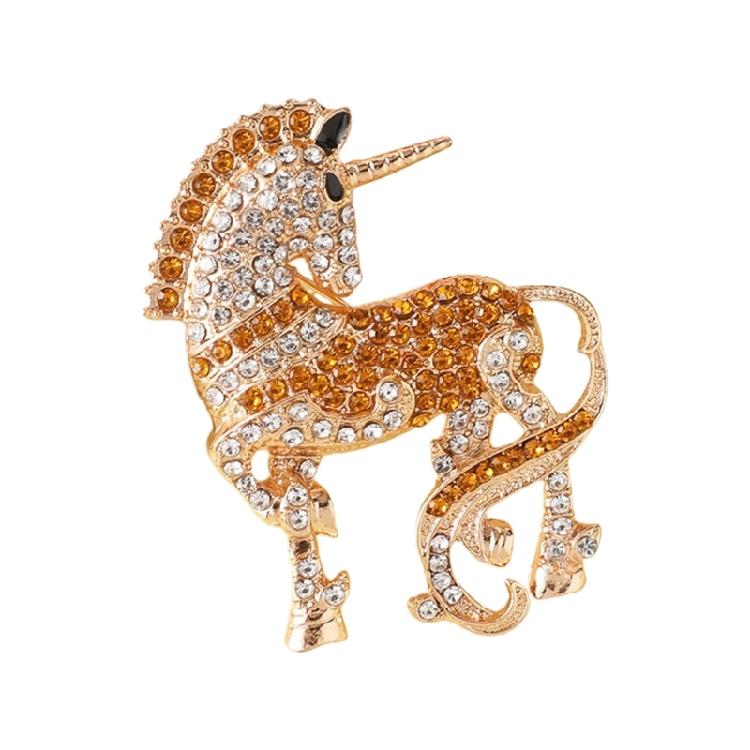 

Sturdy Alloy Horse Pin Versatile Accessory for Scarf or Bag Embellishment жёлтый