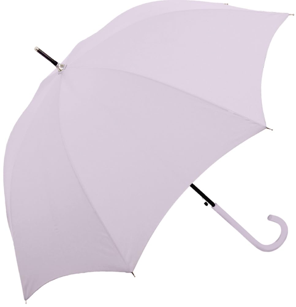 CRUX Long Umbrella 60cm UV Protection Automatic Opening Umbrella Sun Umbrella for Rain and Shine Ladies Dubbed Light Purple Solid Rainbow Drop 90%+