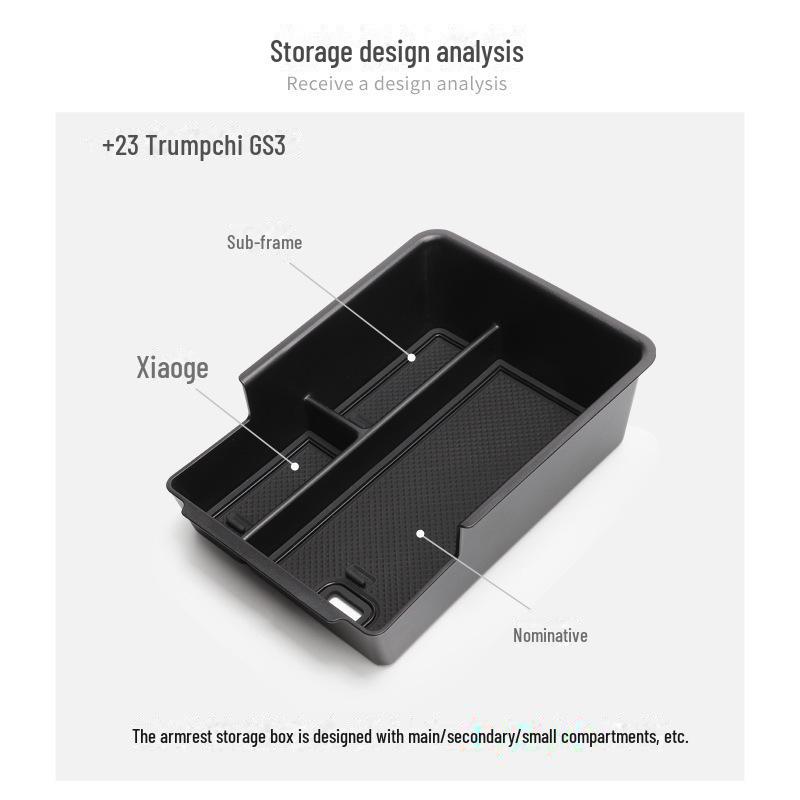 23-24 Trumpchi GS3 Armrest Box and Central Control Storage Organizer for Car Modification
