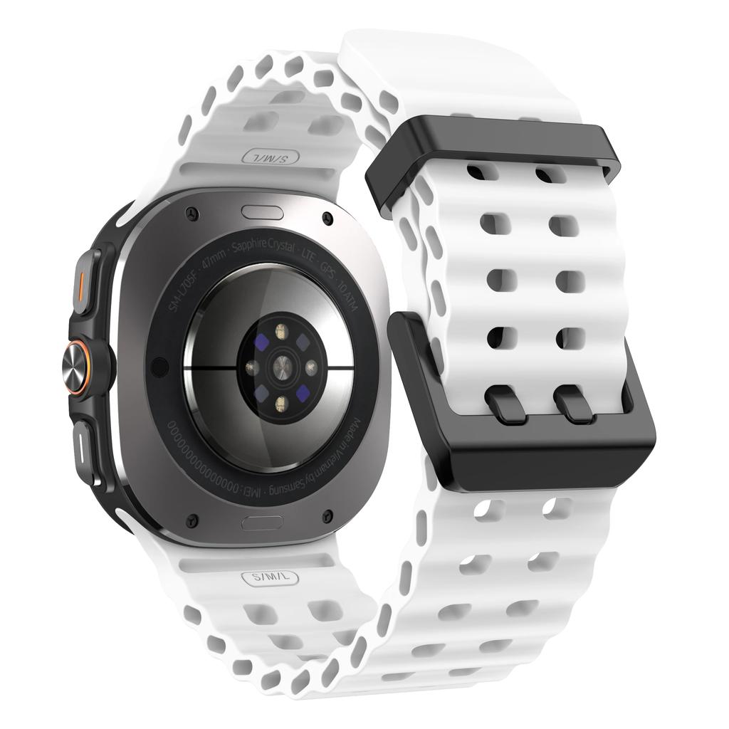 Two-Tone Sports Silicone Strap For Samsung Galaxy Watch Ultra Marine Band Bracelet For GalaxyWatch Ultra 47mm Watchband