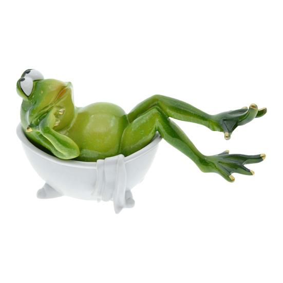 Toilet Frog Figurine Watching Phone Cartoon Frog Statue Resin Sculpture Indoor Outdoor Decoration Ornament