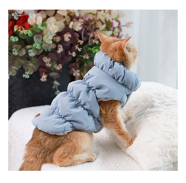 Warme Winterhunde-Weste mit Schnalle - Baumwollmantel für Welpen