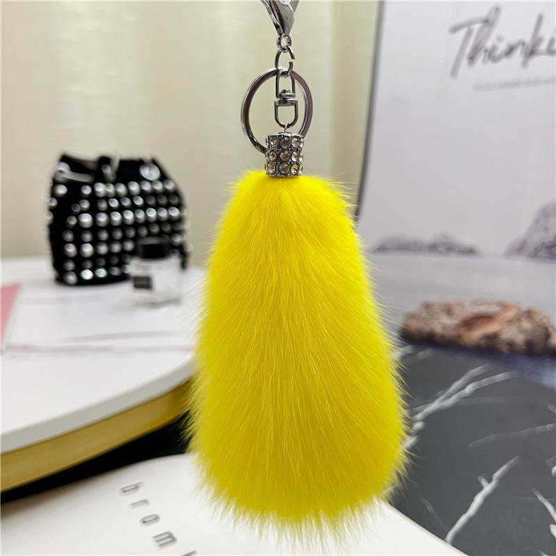 Брелок-хвост из натурального лисьего меха - Персонализированный плюшевый брелок для сумки