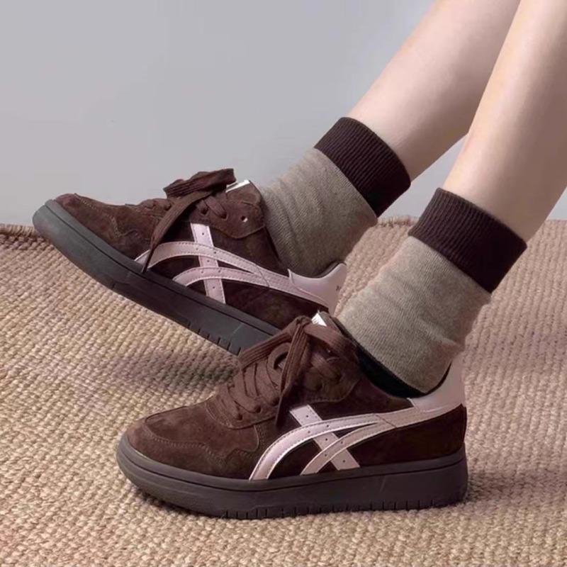 Niche retro gray women's summer new platform sports casual board shoes