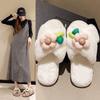 Lightweight, comfortable and non-slip cross-strapped cotton slippers for women in autumn and winter 2025, new fashionable versatile slippers for women