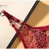 Sexy Lace Embroidery Thongs Women Transparent Briefs Adjustable Waist 159