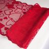 Table Runner Valentine's Day Decoration Romantic Lace Red Heart Love Table Cover Valentine Wedding Anniversary Party home decor