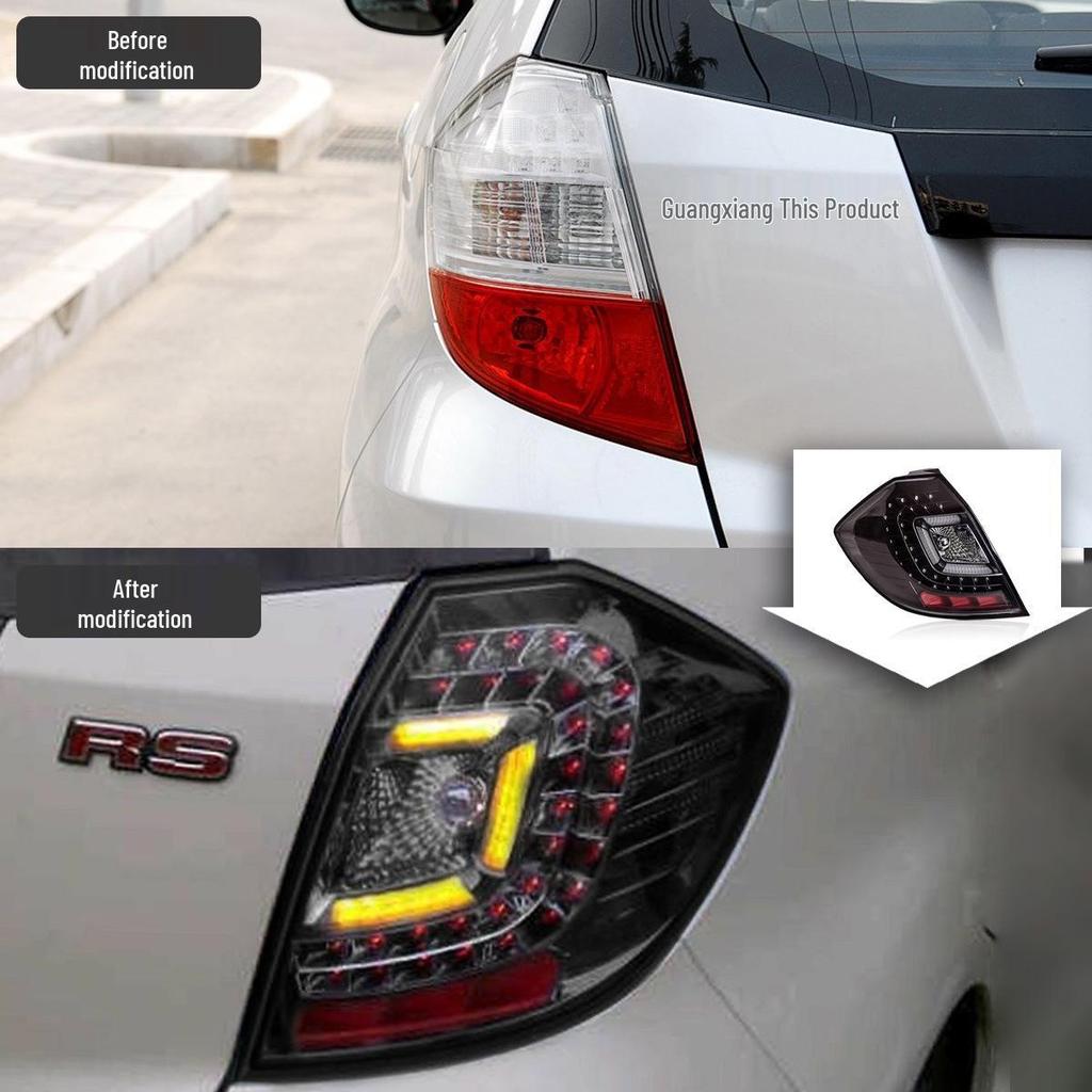 LED Tail Light Assembly for 2008-2013 Honda Fit 2nd Gen: Rear, Daytime Running Lights & Turn Signals