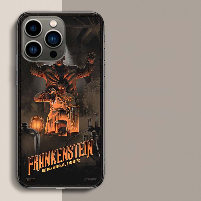 Horror F-Frankenstein Phone Case For Iphone 17 Air 15 Pro 14 Plus 16 Pro Max 17E 16E 12 13 Mini 11 Cover Cute Fundas