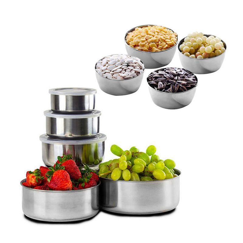 Versatile Stainless Steel Crisper Set With Sealed Lids For Long-lasting Freshness