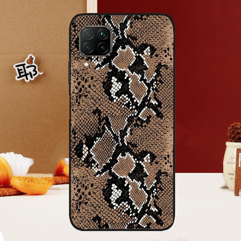 Snake Skin For Huawei Nova Y91 Y61 Y60 Y70 Y72 Y73 Y90 12i 11i 3i 7i 8i 9 10 SE P20 P40 P30 Lite Case