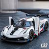 Diecast 1:32 Jesko Super Car Model Sound Light Children Boy Toy Vehicles Collective Miniature Voiture Birthday Gift