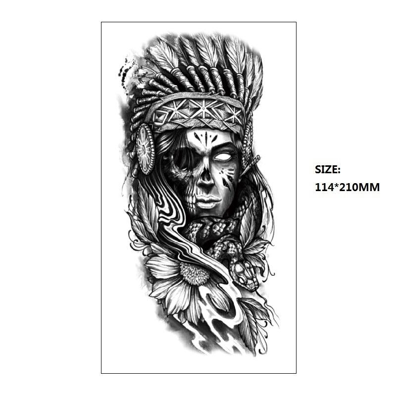 Black Astronaut Beautiful Woman Classical Figure Small Full Arm Xqb Water Transfer, Simulation Disposable Tattoo Sticker