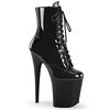 Stiletto Kozačky 20cm Nízké Kozačky, Nové Kozačky z Lakované Kůže, Klubové Pódiové Kozačky na Vysokém Podpatku, Boty na Pole Dance YKC