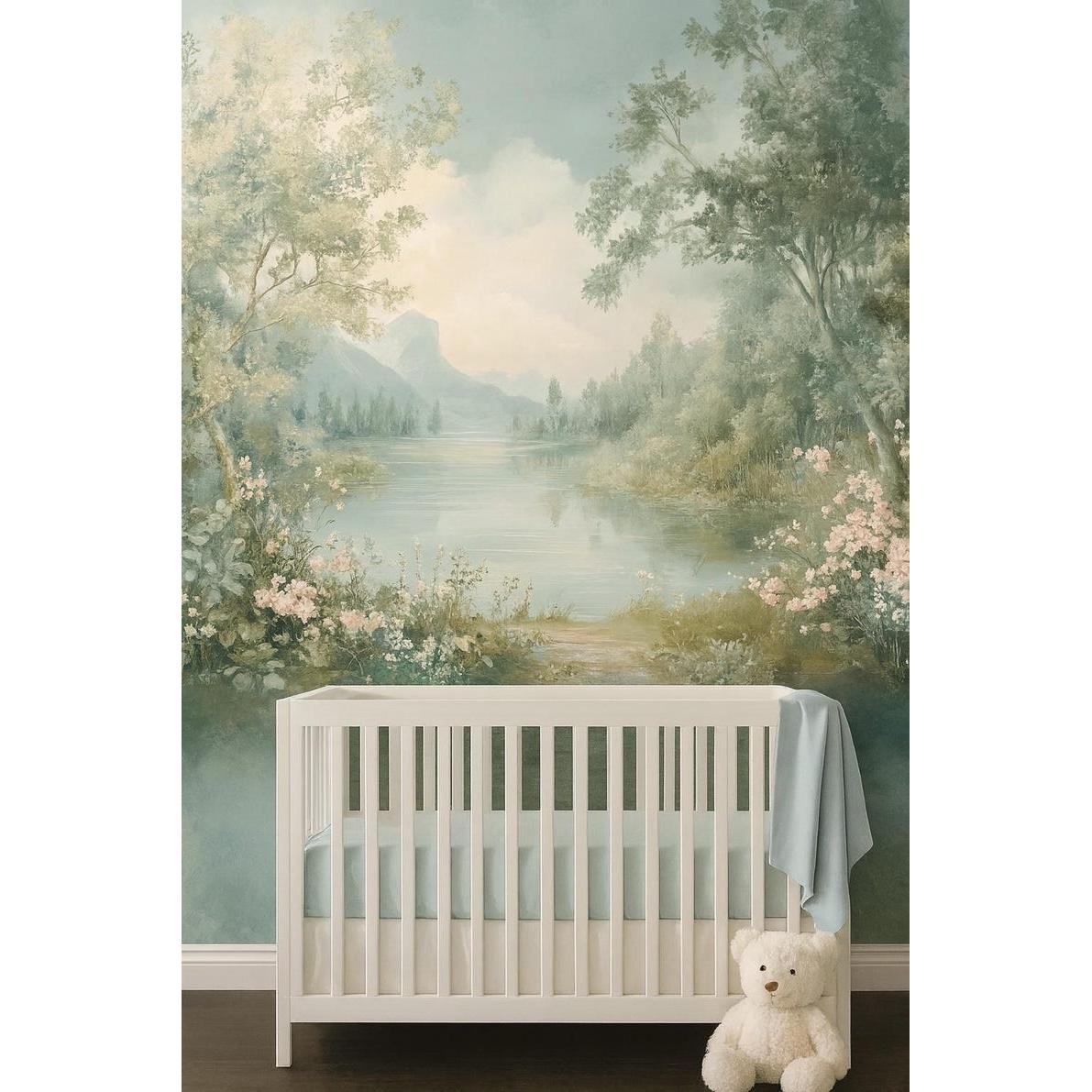 Flower Lake tapestry 75x100 чёрный