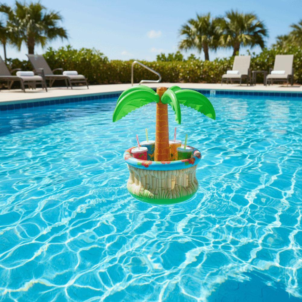 Blow Up Design Inflatable Pool Float Portable Floating Bar Tray Inflatable Cup Holder Summer Party