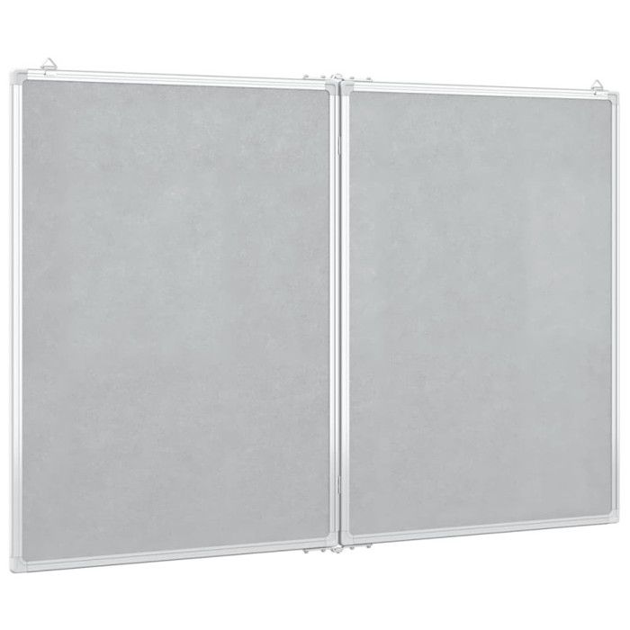 Tableau blanc magnétique pliable - 100x80 cm - Aluminium - Panneaux articulés - Intérieur