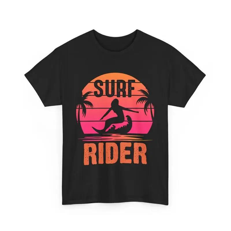 

Beach Summer Surfer Ocean Surfing Lover Retro Surf Rider T Shirt 5XL різнокольоровий