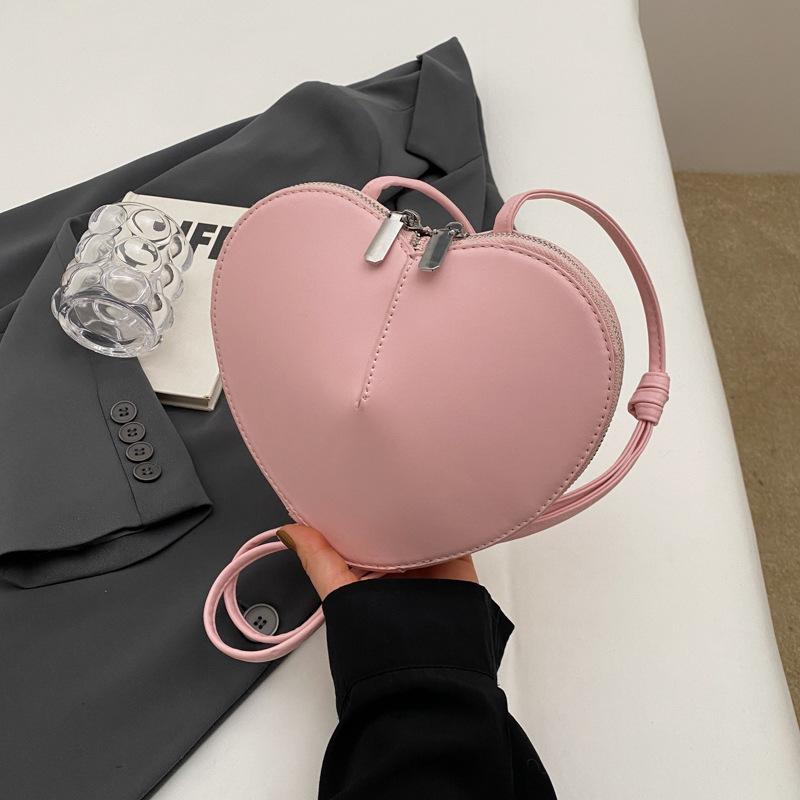 Ladies Love Sling Purses Women's Heart Shaped Phone Bags Designer Mini Wallet Solid Small Crossbody Bags