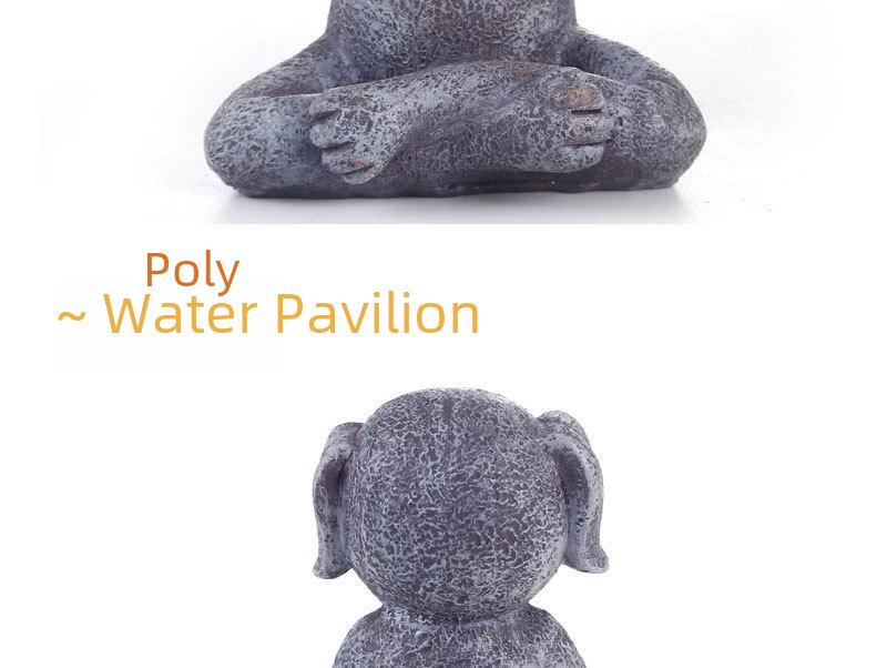 Zenový pes Buddha Meditační socha - Jógový pes v modlitební pozici pro dekoraci zenové zahrady