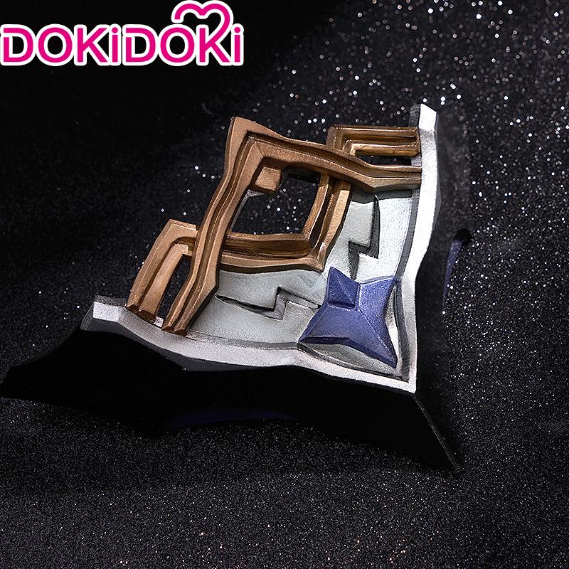 Il Dottore Pruik Spel Genshin Impact Fatui Harbingers Cosplay Pruik DokiDoki Voorkant Kant Fatui Dokter Masker Oorbellen One Size gray