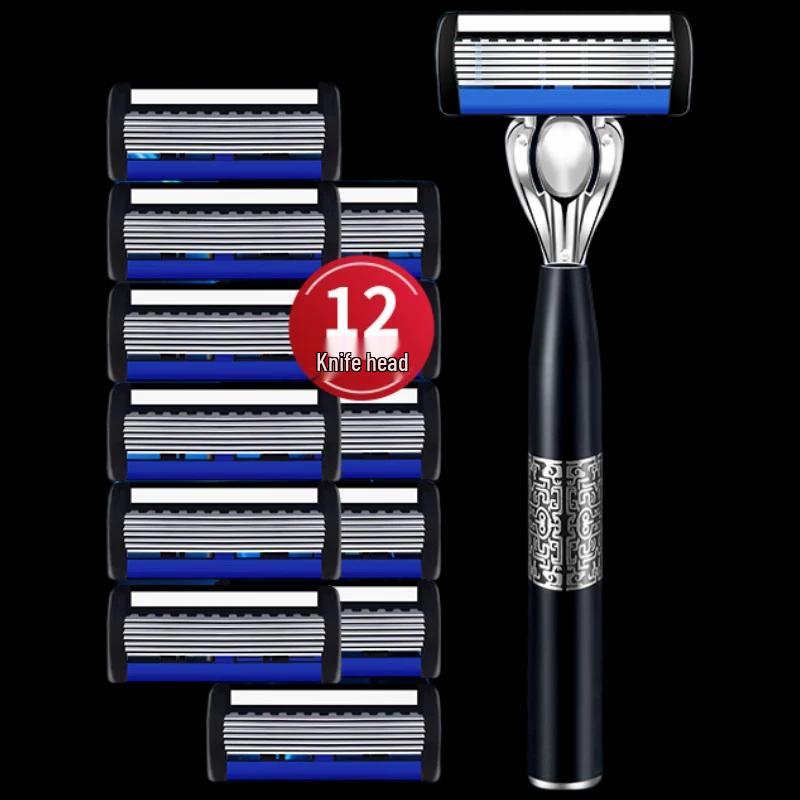 Jiazhikou Retro 7-Blade Manual Shaver Kit