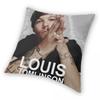 Louis Tomlinsons Singer Kissenbezug Bedruckter Polyester-Kissenbezug Dekorative Kissenhülle Sitzbezug mit Reißverschluss 45*45cm