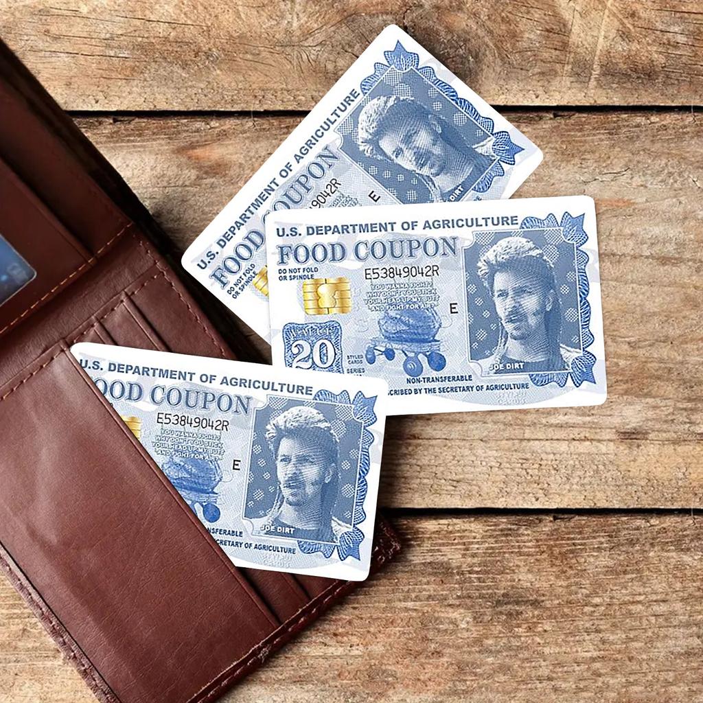 Funny Joe Dirt Food Coupon Credit Card Skin