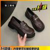 The First Layer of Cowhide Platform Loafers Women's Shoes 2025 New Flat Mary Jane Single Shoes British Style Leather Small Leather Shoes