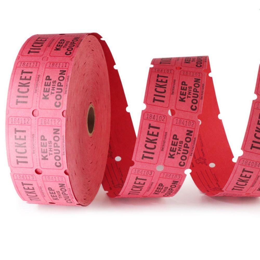 Playground Ticket Raffle Tickets Solid Color Lottery Ticket Universal Labels Roll  Party