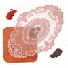 1Pcs Dining Table Embroidery Craft Placemat European Style Lace Insulation Plate Mat Anti-scald Coaster Table Pads