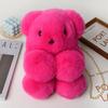 New Bear Plush Crossbody Backpack Girl Messenger Bag Creative Cute Chain Bag Lovely Fluffy Girl's Cartoon Bag