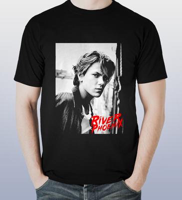 Phoenix River Phoenix T-shirt Nera a Maniche Corte Top Tee