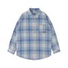 Sunscreen Casual Plaid Shirt Men's Summer Thin Long-sleeved Shirt Couple Ice Silk Loose Jacket Top