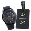 A|X Armani Exchange Pair Watches AX7105 (Black, Rubber Strap) with Storage Box for Men and Women, Gift Box, Travel Tag, and Name Tag