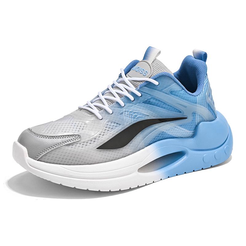 Men’s Sports Shoes Women Running Sneakers Black Basketball Shoes Thick Sole Height Increase Couple Shoes Plus Size