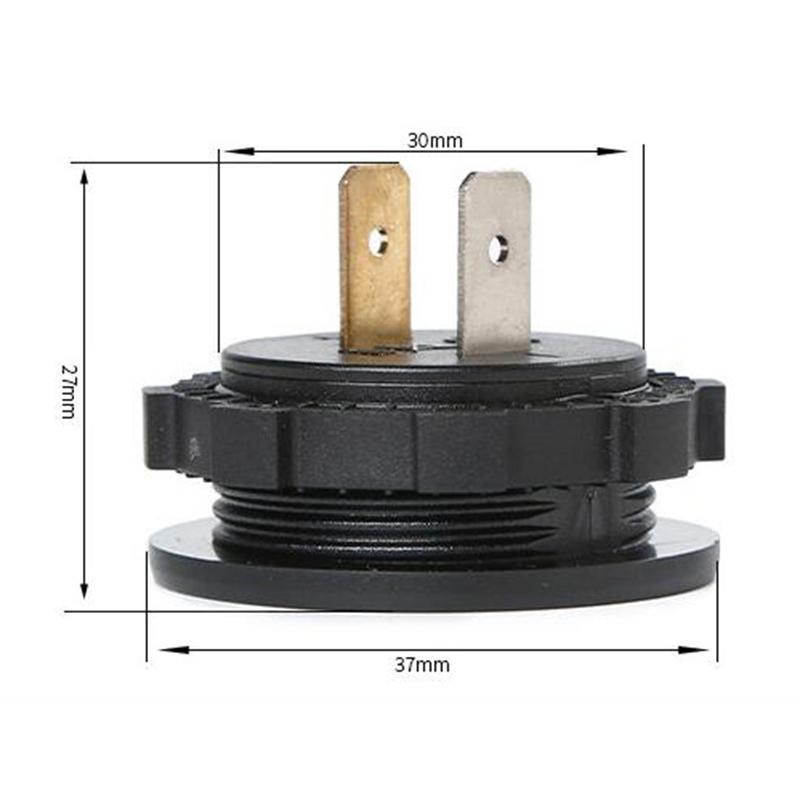Contor de tensiune cu afișaj digital rotund, piese de modificare pentru măsurarea voltmetrului pentru monitorizarea vehiculelor auto/motocicletă