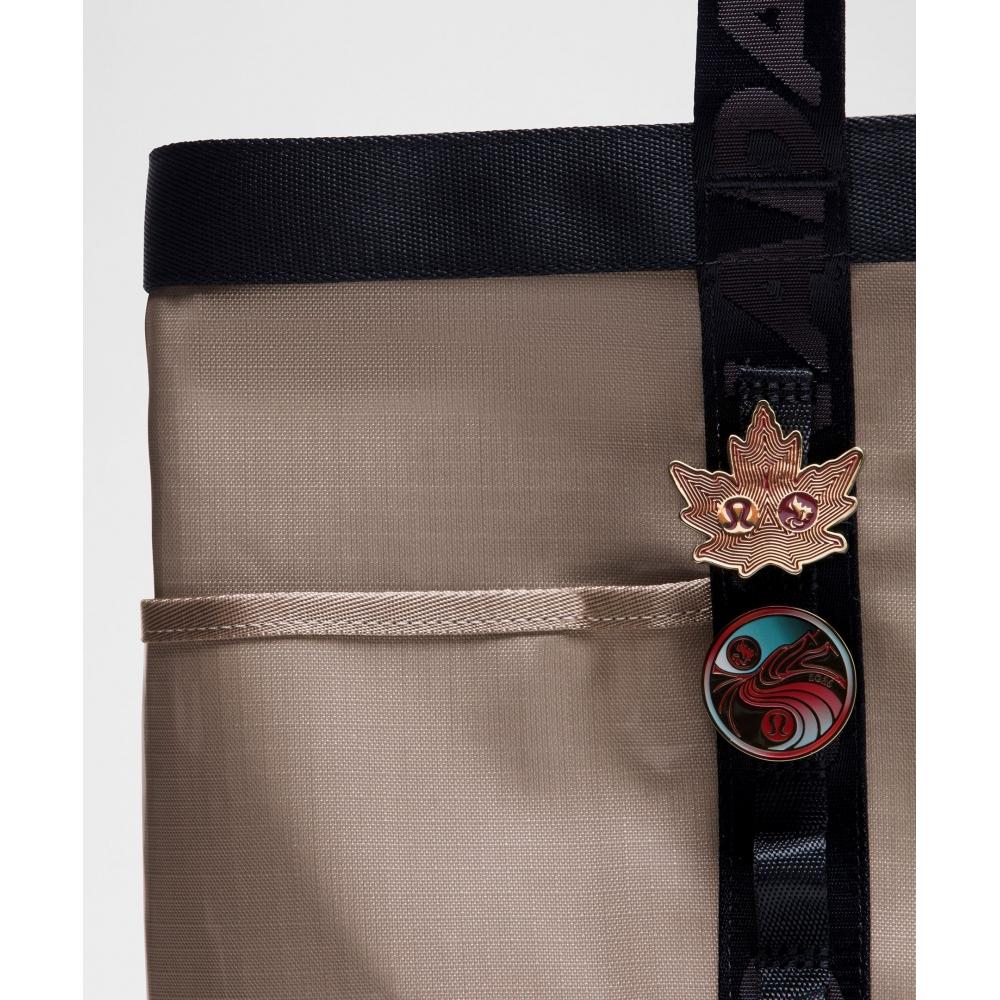 Lululemon Team Canada Ripstop Cinch Closure Tote Bag 20l  Cpc Logo Rock Dust