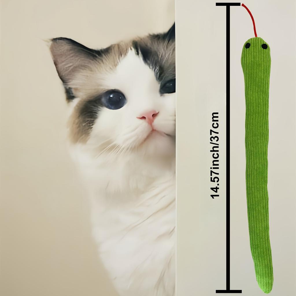Cat Toy Snake, 1pc Crinkle Sound Toy Soft Linen, Interactive Kitten Exercise Kick Toy for Indoor Cats 14.57 Inch Suitable for All Breeds