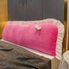 Solid colored plush headboard cushion Rectangular sofa  large backrest  Bed pillow, headboard soft bag, princess removable and washable pillows