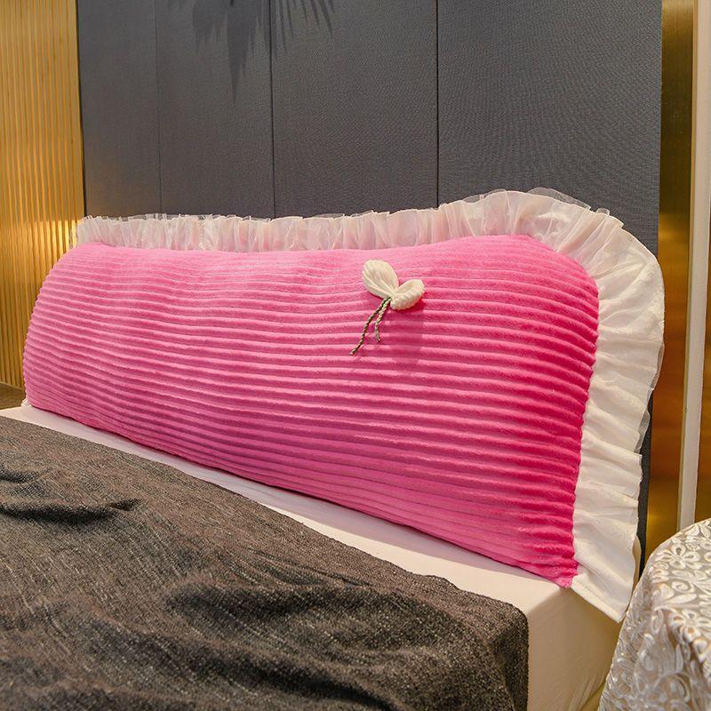 Solid colored plush headboard cushion Rectangular sofa large backrest Bed pillow, headboard soft bag, princess removable and washable pillows