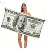Asciugamani da Spiaggia Dollaro Americano ed Europeo Stampati Digitalmente Asciugamani Grandi Asciugamani da Bagno Asciugamani Assorbenti in Fibra Ultrafine Asciugamano da Spiaggia